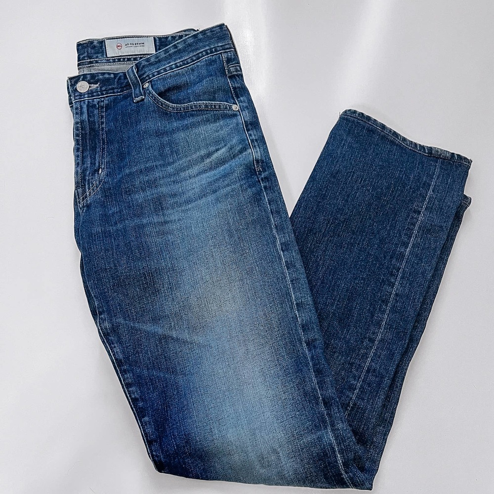 AG Adriano Goldschmied Straight Leg High Rise Jeans Everett Size 32
